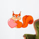 Squirrel With Love Heart Wall Decal