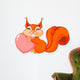 Squirrel With Love Heart Wall Decal