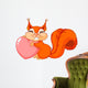 Squirrel With Love Heart Wall Decal
