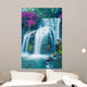 Waterfall with Purple Flowers - Vertical Wall Decal
