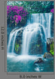 Waterfall with Purple Flowers - Vertical Wall Decal