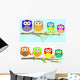 Family Owls Sat Tree Wall Decal