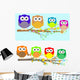 Family Owls Sat Tree Wall Decal