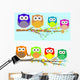 Family Owls Sat Tree Wall Decal
