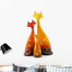 Three Clay Cats Wall Decal