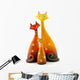 Three Clay Cats Wall Decal
