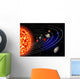Solar System Side View Illustration Wall Decal