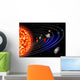 Solar System Side View Illustration Wall Decal