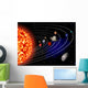 Solar System Side View Illustration Wall Decal