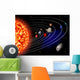 Solar System Side View Illustration Wall Decal