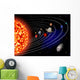 Solar System Side View Illustration Wall Decal