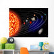 Solar System Side View Illustration Wall Decal