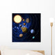 Isometric Solar System Illustration Wall Decal