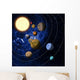 Isometric Solar System Illustration Wall Decal