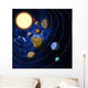 Isometric Solar System Illustration Wall Decal