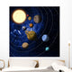 Isometric Solar System Illustration Wall Decal
