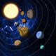 Isometric Solar System Illustration Wall Decal