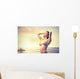 Woman on the Beach at Sunset Wall Decal