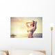Woman on the Beach at Sunset Wall Decal