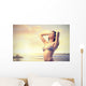 Woman on the Beach at Sunset Wall Decal