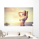 Woman on the Beach at Sunset Wall Decal