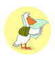 Traveling Pelican Wall Decal