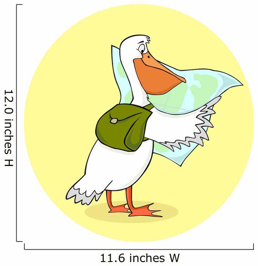Traveling Pelican Wall Decal
