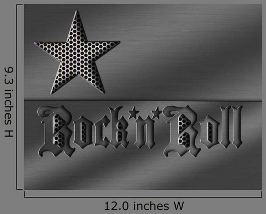 Brushed Aluminum Rock 39 Wall Decal