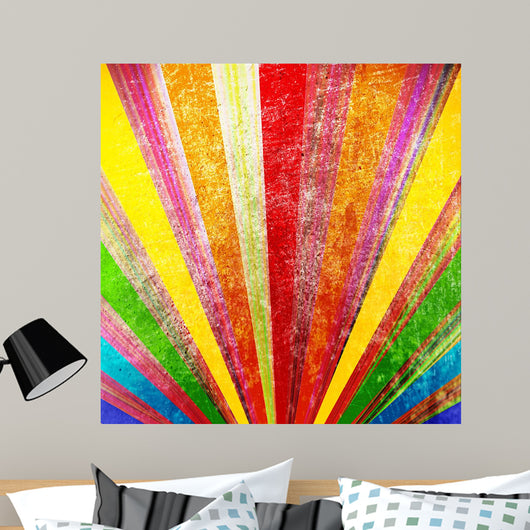 Multicolor Grunge Wall Decal
