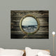 Old Ship Porthole Looking Over Ocean Wall Decal