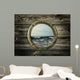 Old Ship Porthole Looking Over Ocean Wall Decal
