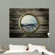 Old Ship Porthole Looking Over Ocean Wall Decal