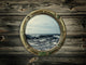 Old Ship Porthole Looking Over Ocean Wall Decal