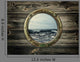 Old Ship Porthole Looking Over Ocean Wall Decal
