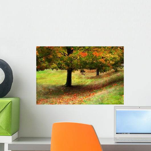 Early Autumn Hill Wall Decal