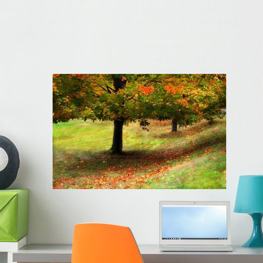 Early Autumn Hill Wall Decal