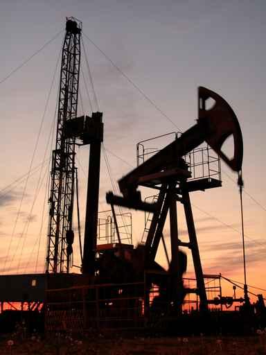 Silhouette Oil Pump Evening Wall Decal