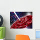 Black Hole with Red Cloud Illustration Wall Decal