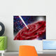 Black Hole with Red Cloud Illustration Wall Decal