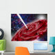 Black Hole with Red Cloud Illustration Wall Decal