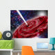 Black Hole with Red Cloud Illustration Wall Decal