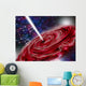 Black Hole with Red Cloud Illustration Wall Decal