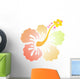 Hibiscus Pastel Wall Decal