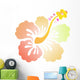 Hibiscus Pastel Wall Decal