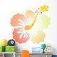 Hibiscus Pastel Wall Decal
