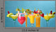 Diverse Cocktails Vor Blauem Wall Decal