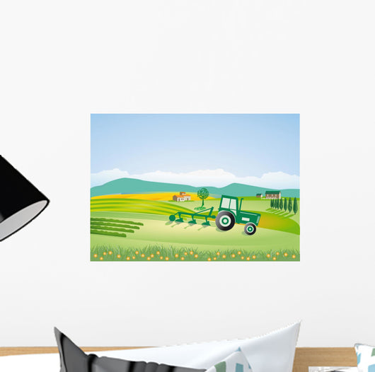 Farming With Tractor Wall Decal