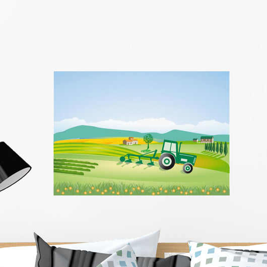 Farming With Tractor Wall Decal