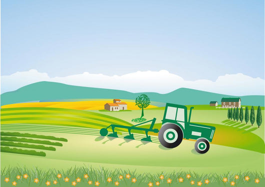 Farming With Tractor Wall Decal