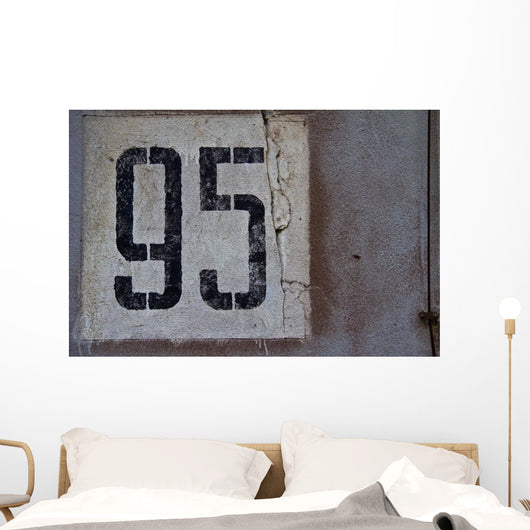 Number Wall Abandoned Barracks Wall Decal